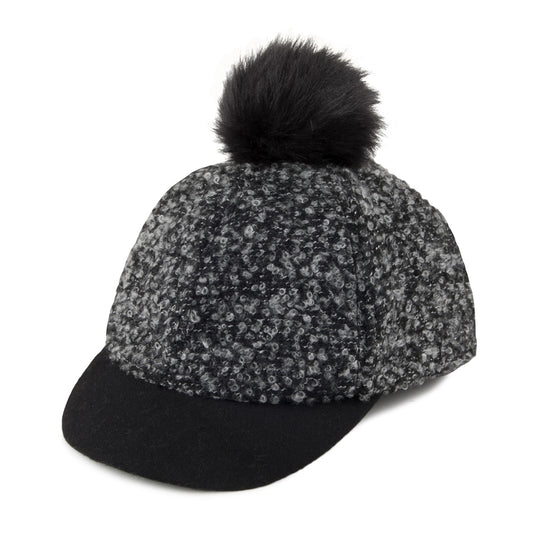Scala Hats Baseball Cap with Pom - Black