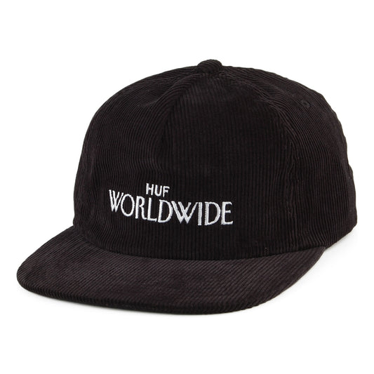 HUF Archive Corduroy Strapback Cap - Black