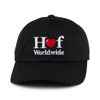 HUF Love Curved Visor Baseball Cap - Black