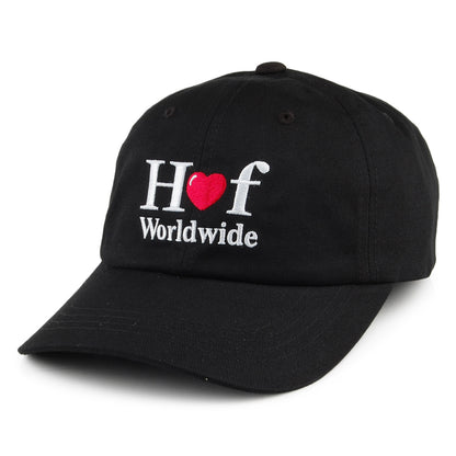 HUF Love Curved Visor Baseball Cap - Black
