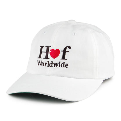 HUF Love Curved Visor Baseball Cap - White