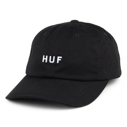 HUF Original Logo Curved Brim Cotton Baseball Cap - Black