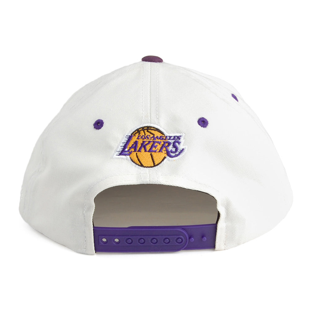 Mitchell & Ness L.A. Lakers Snapback Cap - Dunk - Off White-Purple