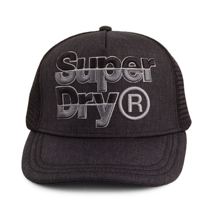 Superdry Hats Mega Logo Trucker Cap - Black