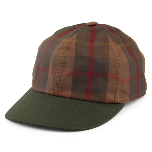 City Sport British Millerain Waxed Cotton Baseball Cap - Brown-Olive