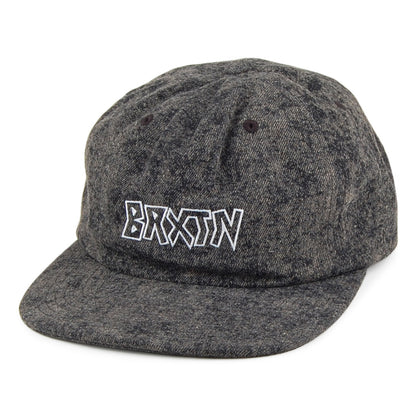 Brixton Hats Simmons Unstructured Snapback Cap - Washed Black