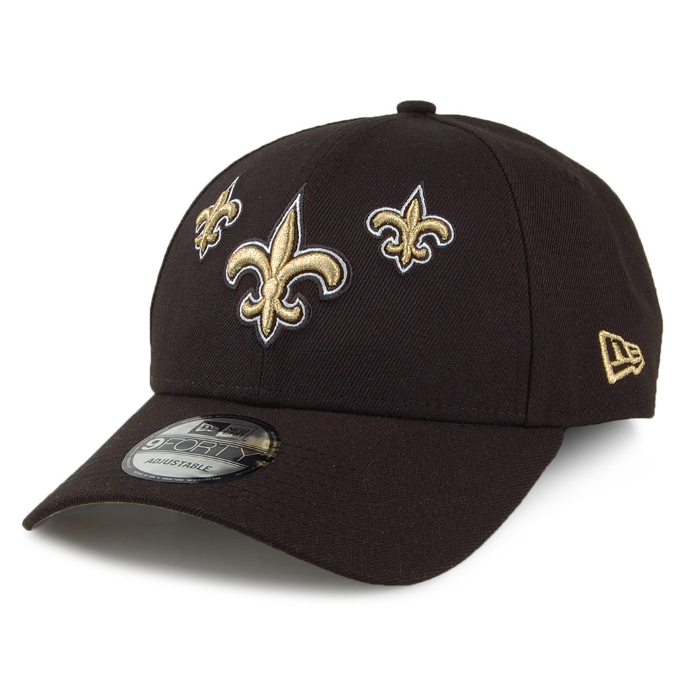 New Era 9FORTY New Orleans Saints Baseball Cap - NFL Draft - Black-Gold