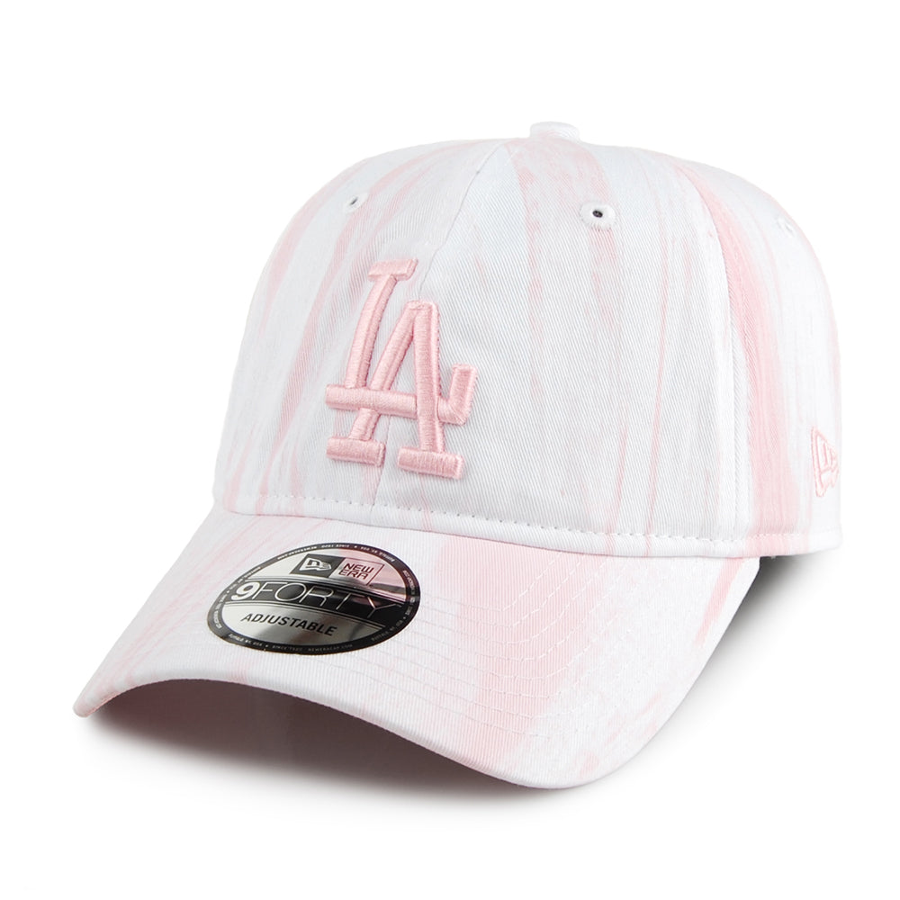 New Era 9FORTY L.A. Dodgers Baseball Cap - Tie Dye Pastel - Pink-White