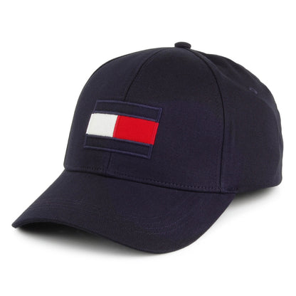 Tommy Hilfiger Hats Big Flag Cotton Baseball Cap - Navy Blue