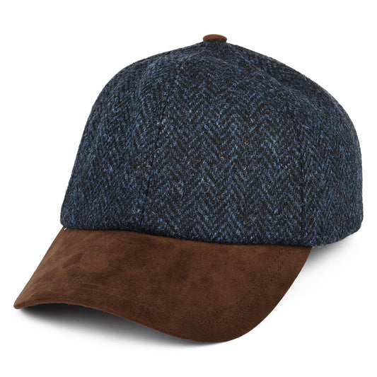 Failsworth Hats HARRIS TWEED Baseball Cap - Navy-Brown