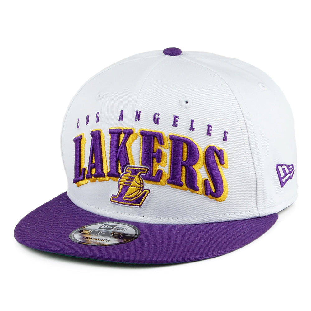 New Era 9FIFTY L.A. Lakers Snapback Cap - Retro NBA - White-Purple