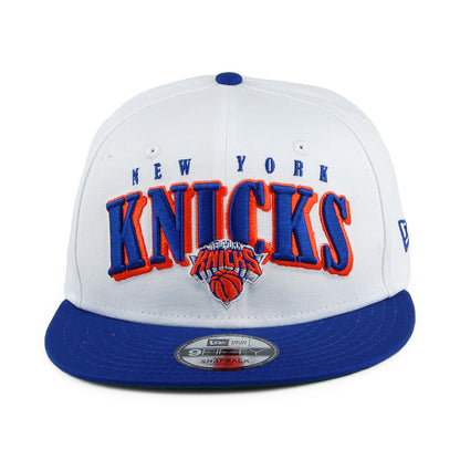 New Era 9FIFTY New York Knicks Snapback Cap - Retro NBA - White-Blue