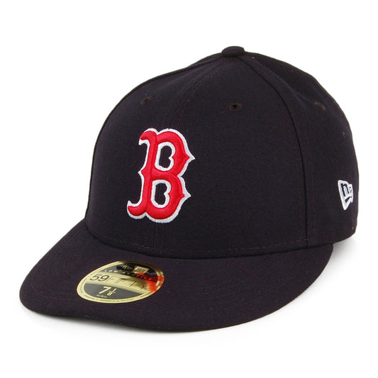 New Era 59FIFTY Boston Red Sox Low Profile Baseball Cap - MLB On Field AC Perf - Navy