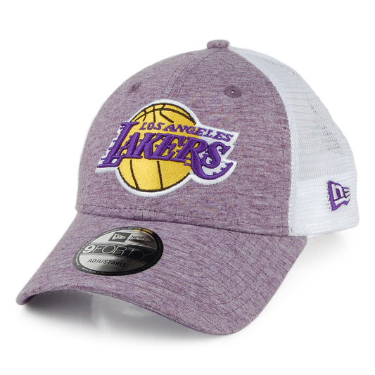 New Era 9FORTY L.A. Lakers Trucker Cap - NBA Summer League - Purple-White