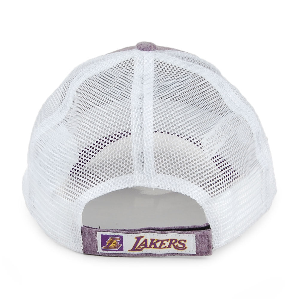 New Era 9FORTY L.A. Lakers Trucker Cap - NBA Summer League - Purple-White