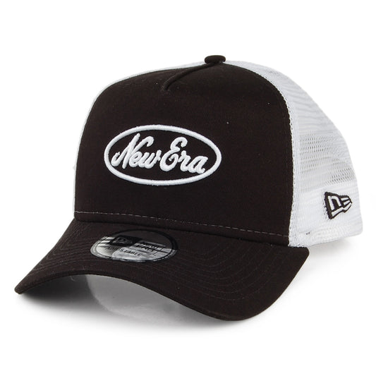New Era Trucker Cap - Oval Script - Black