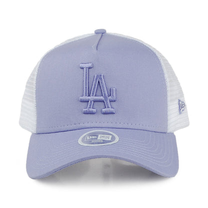 New Era Womens L.A. Dodgers A-Frame Trucker Cap - MLB Essential - Lavender