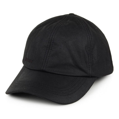 Barbour Hats Prestbury Sports Waxed Cotton Baseball Cap - Black