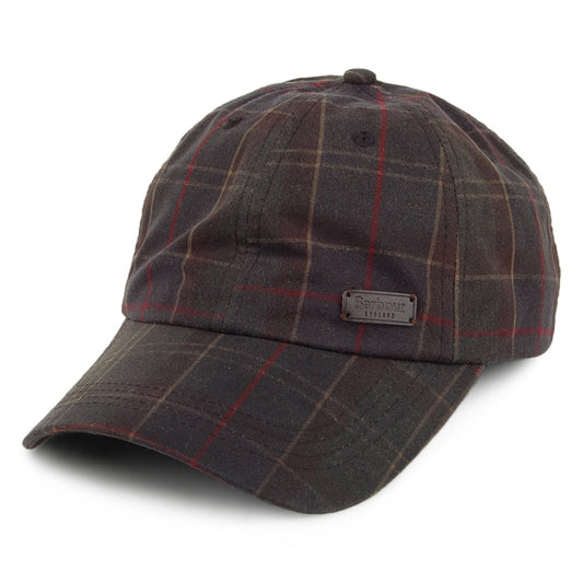 Barbour Hats Darwen Tartan Waxed Cotton Baseball Cap - Navy-Olive