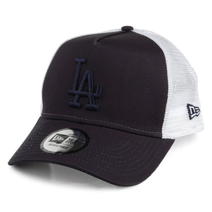 New Era L.A. Dodgers A-Frame Trucker Cap - MLB League Essential - Navy-White