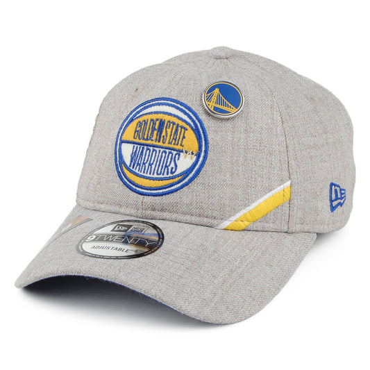 New Era 9TWENTY Golden State Warriors Baseball Cap - NBA Draft - Heather Grey