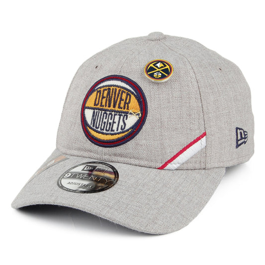 New Era 9TWENTY Denver Nuggets Baseball Cap - NBA Draft - Heather Grey