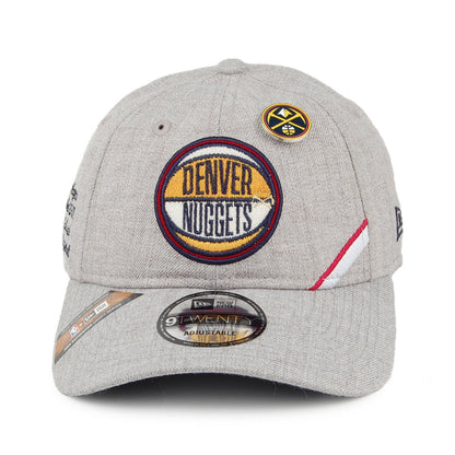 New Era 9TWENTY Denver Nuggets Baseball Cap - NBA Draft - Heather Grey