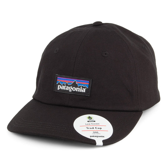 Patagonia Hats P-6 Label Organic Cotton Canvas LoPro Trad Baseball Cap - Black
