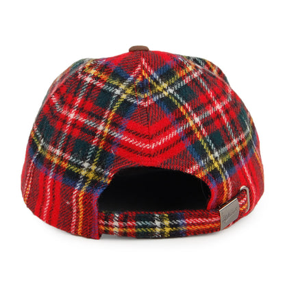 Failsworth Hats Tartan Lambswool Baseball Cap - Red-Multi