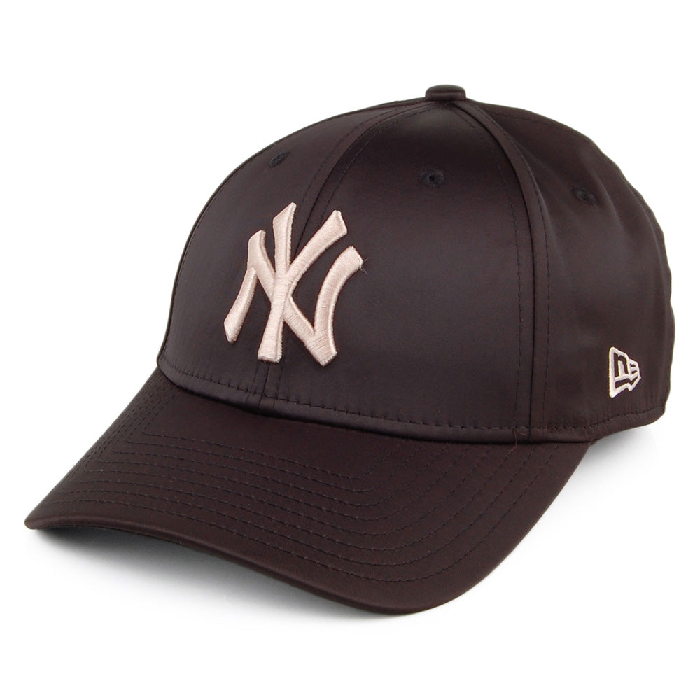 New Era Womens 9FORTY New York Yankees Satin Baseball Cap - MLB - Black-Pink