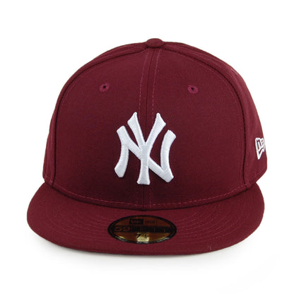 New Era 59FIFTY New York Yankees Baseball Cap - MLB League Essential - Maroon-White