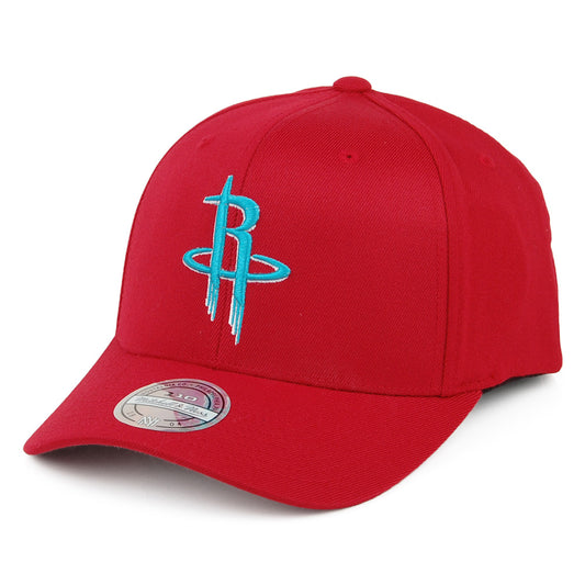 Mitchell & Ness Houston Rockets Snapback Cap - Red/Teal - Red