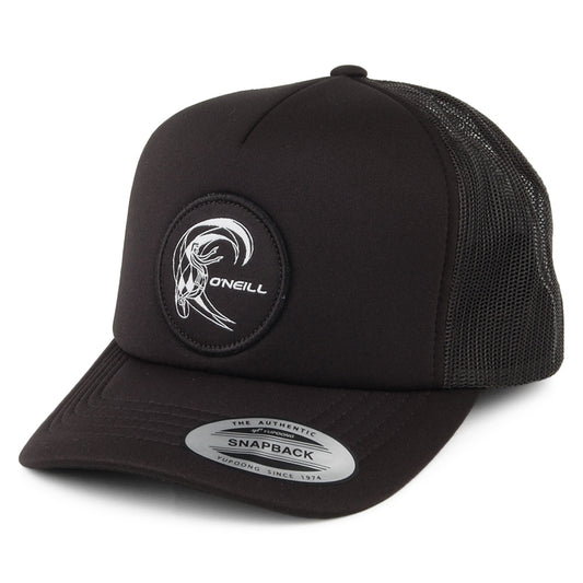 O'Neill Hats Original Surfer Circle Logo Trucker Cap - Black