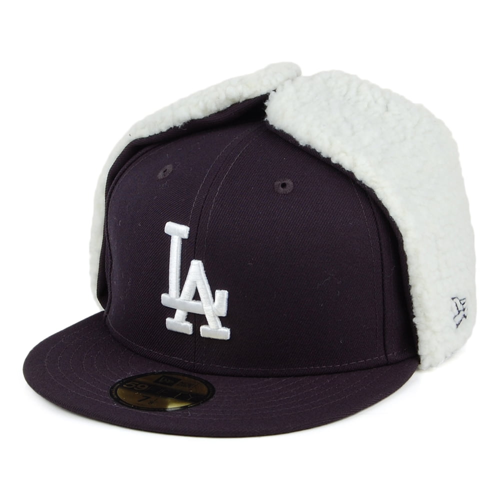 New Era 59FIFTY L.A. Dodgers Earflap Baseball Cap - MLB Dogear - Navy-White