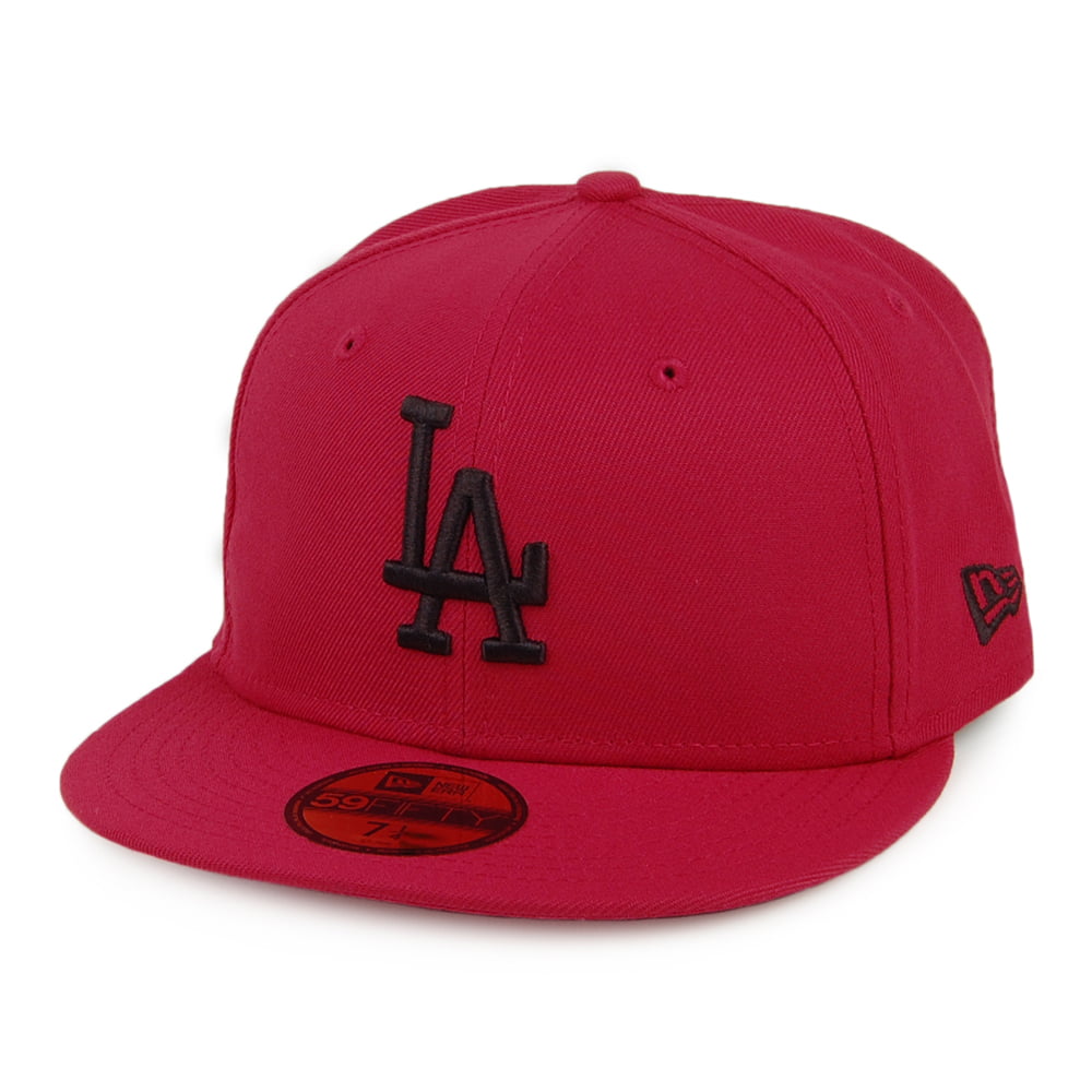 New Era 59FIFTY L.A. Dodgers Baseball Cap - MLB League Essential - Cardinal-Black