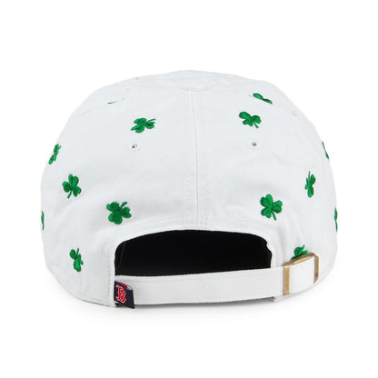 47 Brand St. Patrick's Clover Boston Red Sox Baseball Cap - Clean Up - White-Green