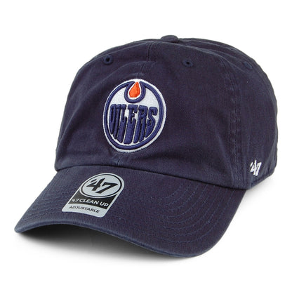 47 Brand Edmonton Oilers Baseball Cap - NHL Clean Up - Navy Blue