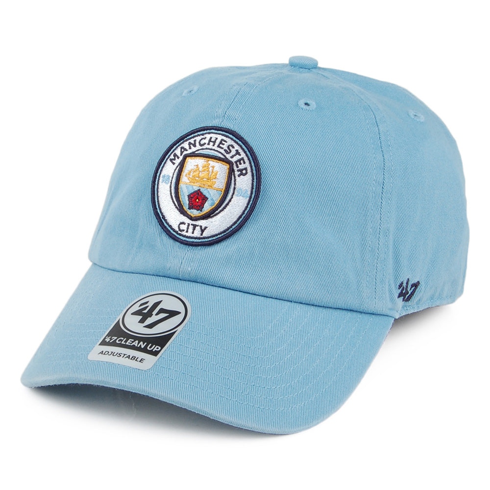 47 Brand Manchester City F.C. Baseball Cap - Clean Up - Light Blue