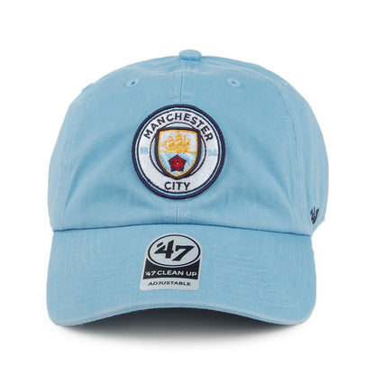 47 Brand Manchester City F.C. Baseball Cap - Clean Up - Light Blue