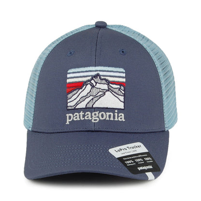 Patagonia Hats Line Logo Ridge Organic Cotton Canvas LoPro Trucker Cap - Blue