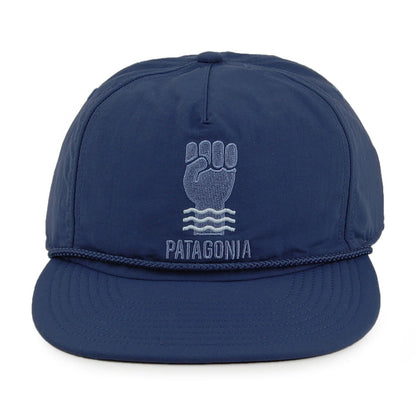 Patagonia Hats Waterfarer Recycled Nylon Water Repellent Strapback Cap - Blue