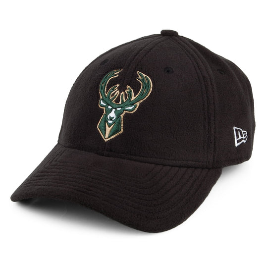 New Era 9FORTY Milwaukee Bucks Baseball Cap NBA Polar Fleece - Black