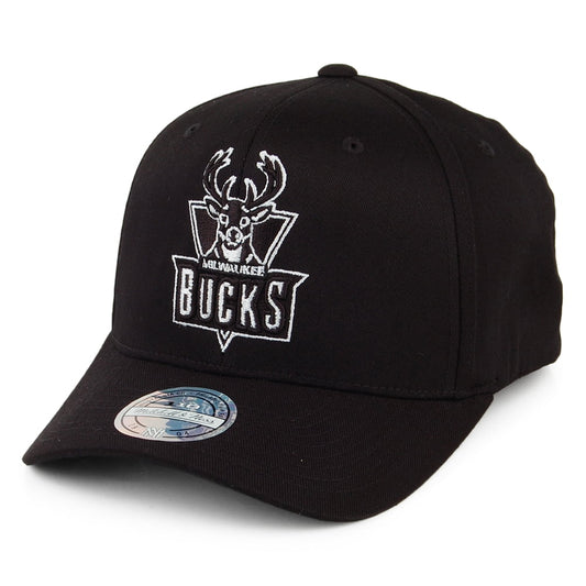 Mitchell & Ness Milwaukee Bucks Snapback Cap - B&W Logo 110 - Black-White