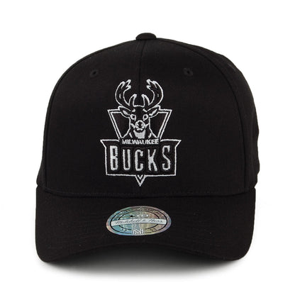 Mitchell & Ness Milwaukee Bucks Snapback Cap - B&W Logo 110 - Black-White