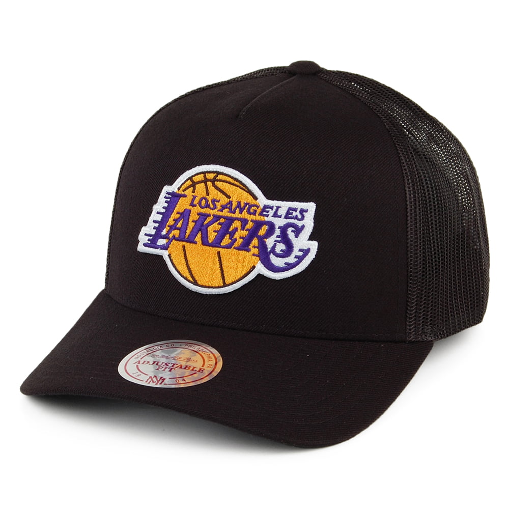 Mitchell & Ness L.A. Lakers Trucker Cap - Team Logo - Black