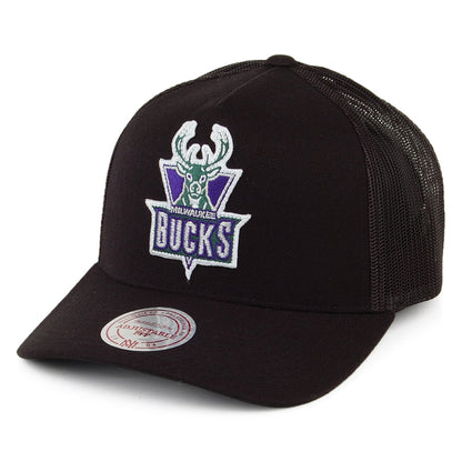 Mitchell & Ness Milwaukee Bucks Trucker Cap - Team Logo - Black