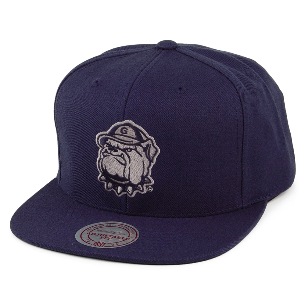 Mitchell & Ness Georgetown Hoyas Snapback Cap - Core Wool Solid - Navy Blue