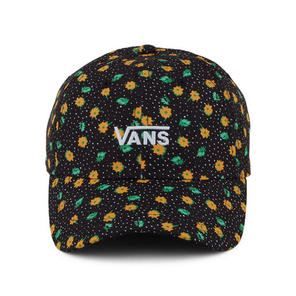 Vans Hats Court Side Polka Ditsy Baseball Cap - Black-Orange