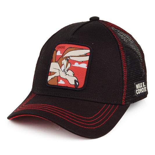 Capslab Wile E. Coyote Trucker Cap - Looney Tunes - Black