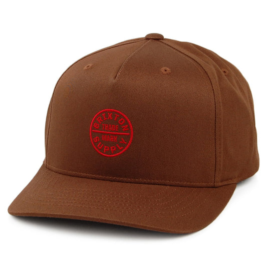 Brixton Hats Oath 110 Medium Profile Snapback Cap - Brown